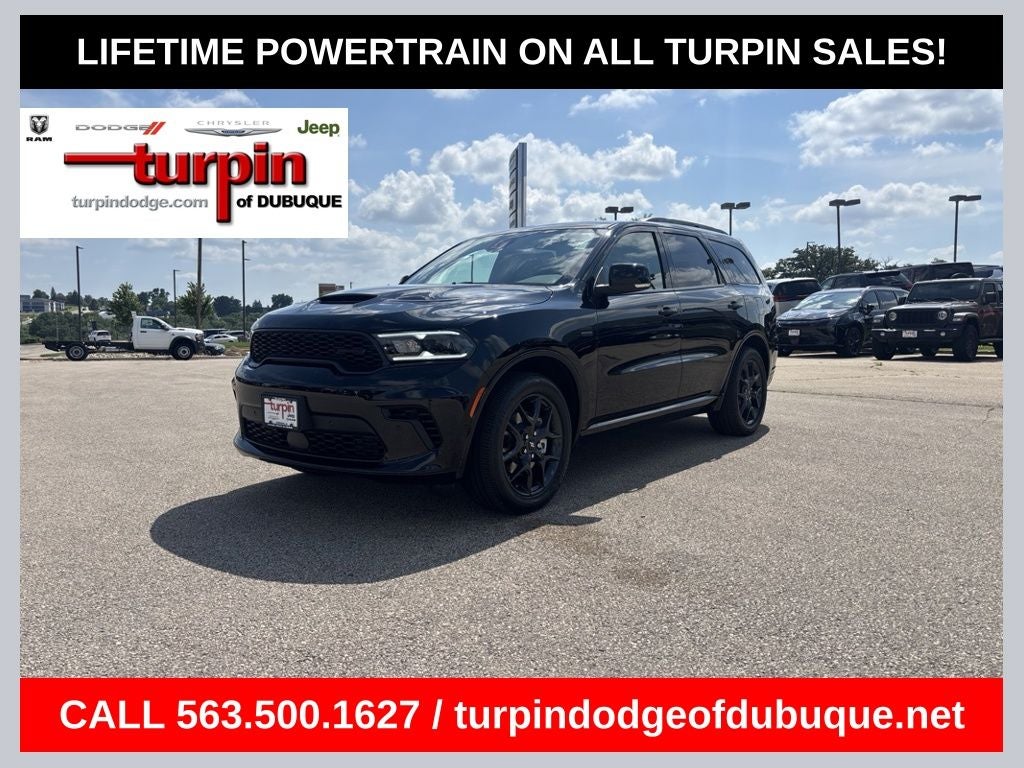 2026 Dodge Durango GT Plus in Db Black Crystal Clearcoat — front three-quarter view