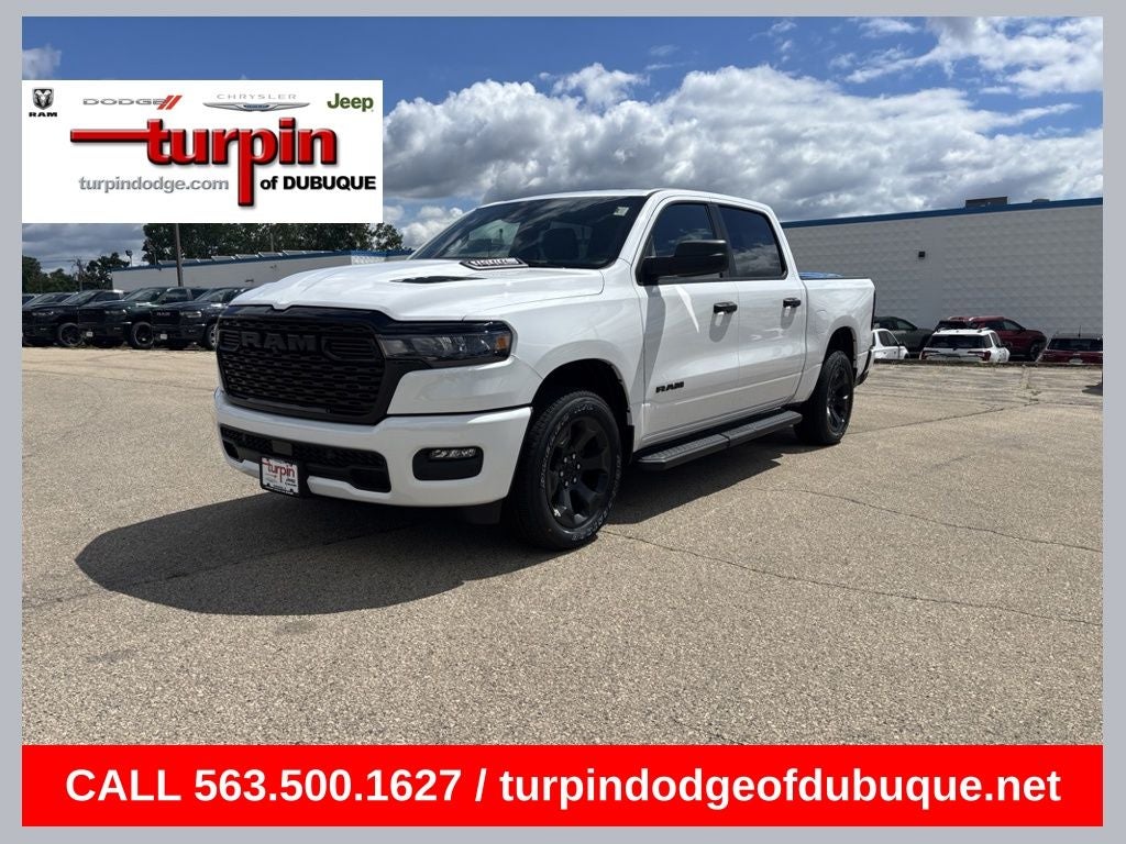 2026 RAM 1500 Express in Bright White Clearcoat — front three-quarter view