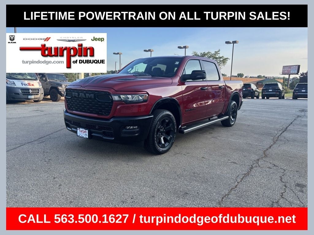 2026 RAM 1500 Big Horn/Lone Star in Molten Red Pearlcoat — front three-quarter view