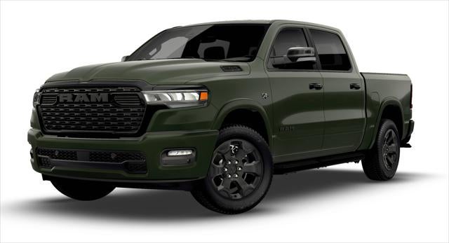 2026 RAM 1500 Big Horn/Lone Star in Serrano Green Metallic — front three-quarter view