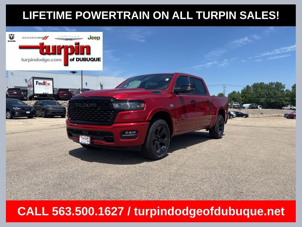 2026 RAM 1500 Big Horn/Lone Star in Molten Red Pearlcoat — front three-quarter view