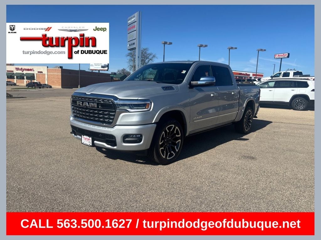 2026 RAM 1500 Limited in Silver Zynith — front three-quarter view