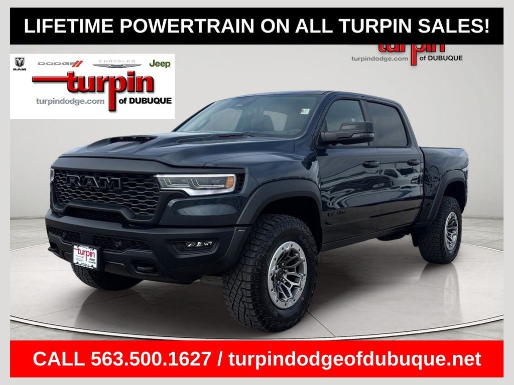 2026 RAM 1500 RHO in Forged Blue Metallic — front three-quarter view