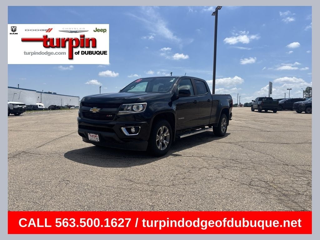 2018 Chevrolet Colorado Z71 in Black — front three-quarter view