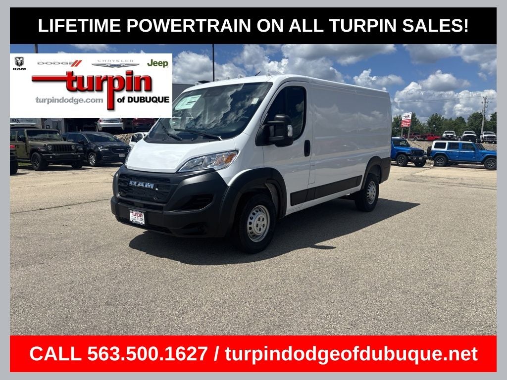 2026 RAM ProMaster 1500 Low Roof in Bright White Clearcoat — front three-quarter view