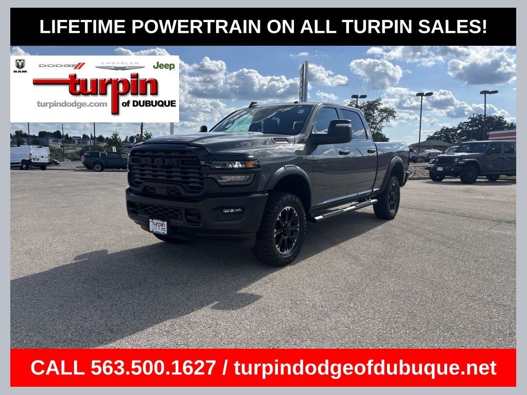 2026 RAM 2500 RAM 2500 WARLOCK CREW CAB 4X4 6'4' BOX in Ceramic Gray Clearcoat — front three-quarter view