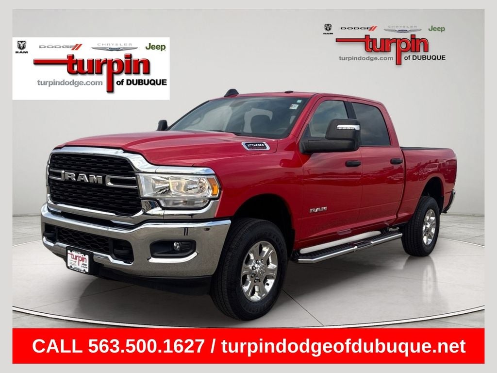 2024 RAM 2500 Big Horn in Flame Red Clearcoat — front three-quarter view