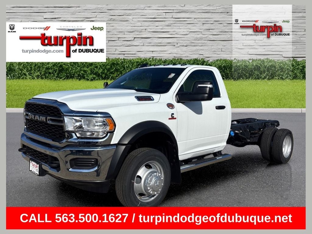 2024 RAM 5500HD Tradesman in Bright White Clearcoat — front three-quarter view